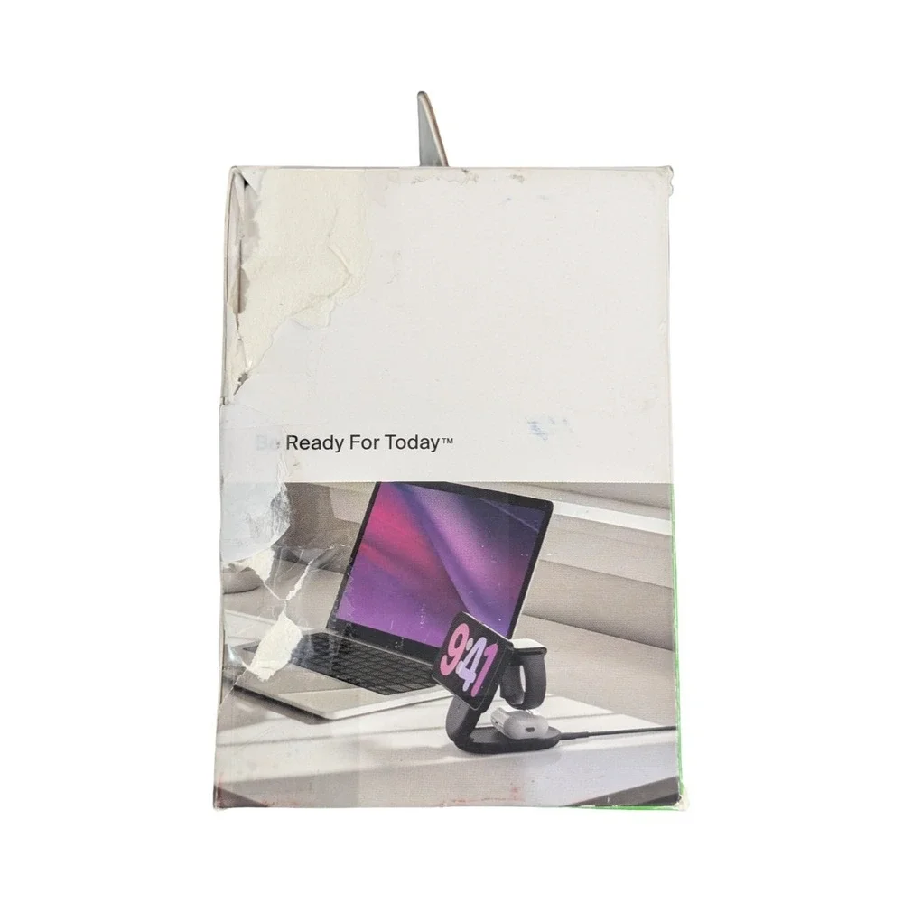 P8O Belkin 3-in-1 Foldable Magnetic Charging Stand 25W Qi2 MagSafe iPhone Black